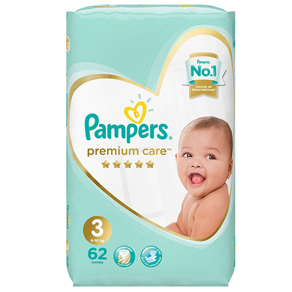 Pampers Premium Care Diapers, Size 3 