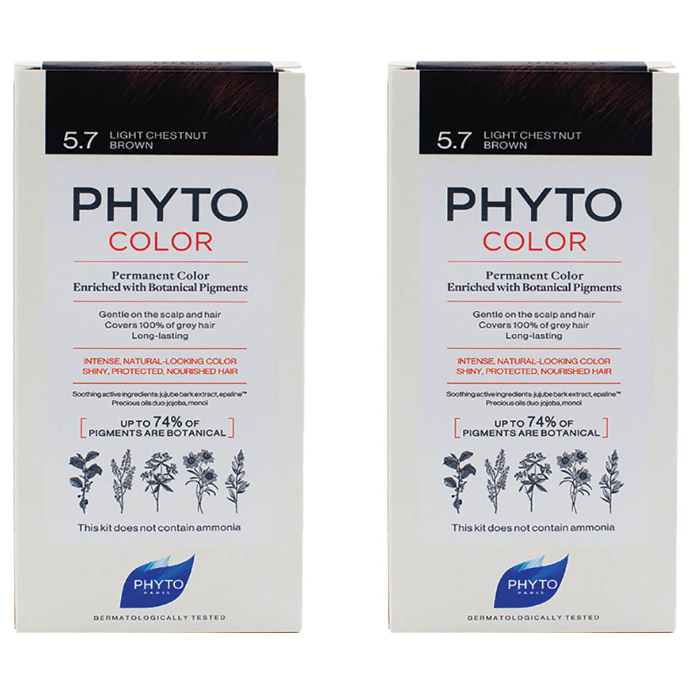 Phyto - Hair Colour  Light Chestnut Brown Pack Of 2
