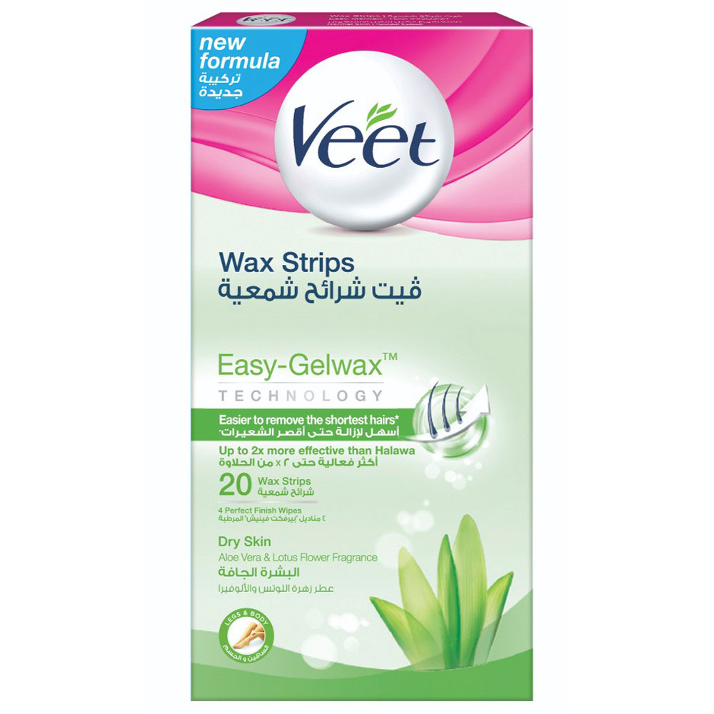 Veet - Hair Removal Cold Wax Strips Dry Skin 20's | Buy at Best Price from  Mumzworld