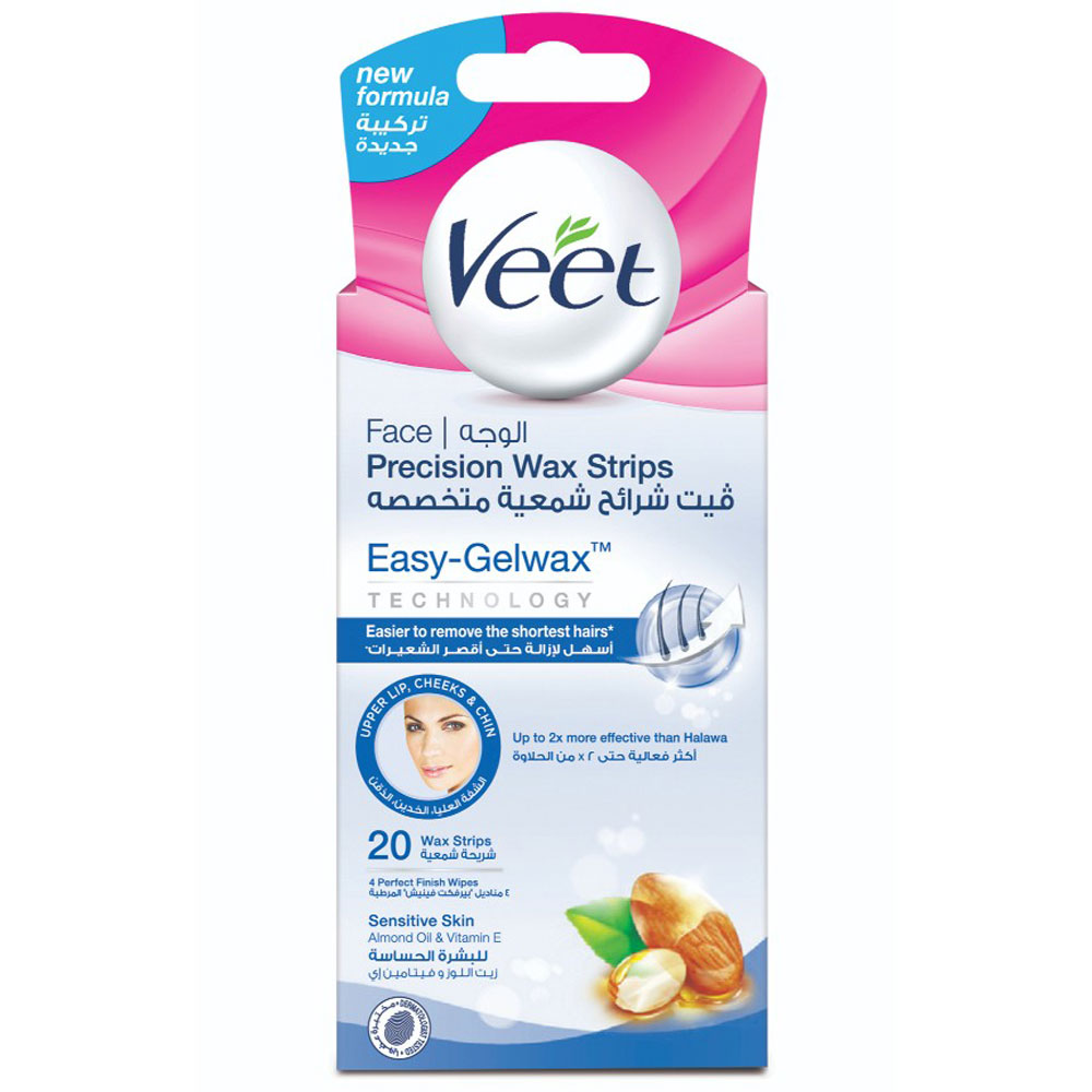 Veet - Hair Removal Face Hair Removal Coldwax Strips 20's | Buy at Best  Price from Mumzworld