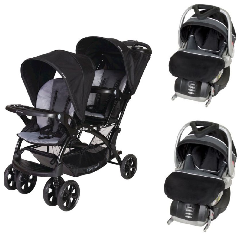 sit and stand double stroller with car seat