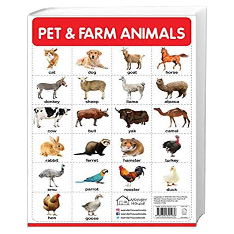 Prakash Books - Pet & Farm Animals Wall Chart