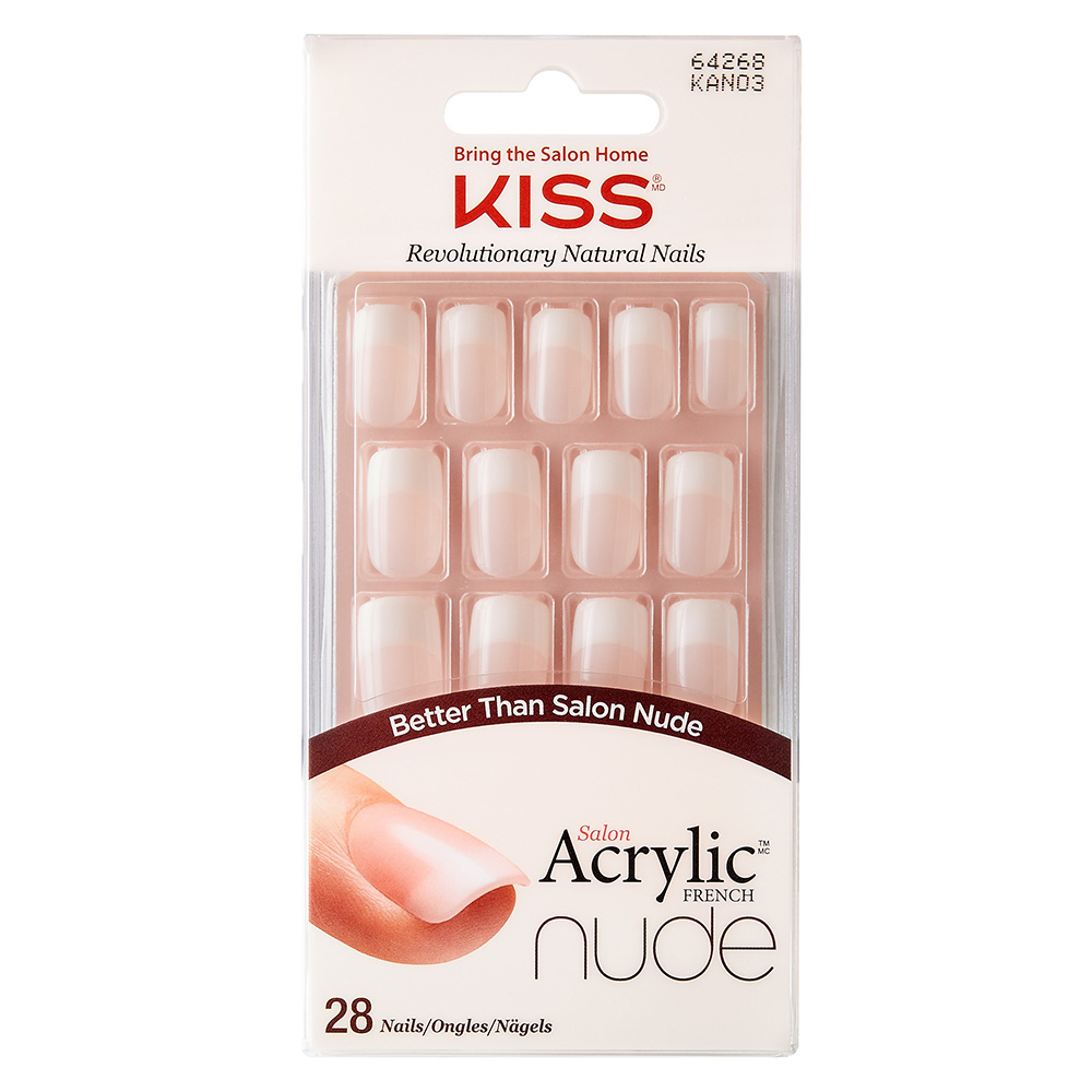 Kiss Salon Acrylic Nude French Nails Kan03