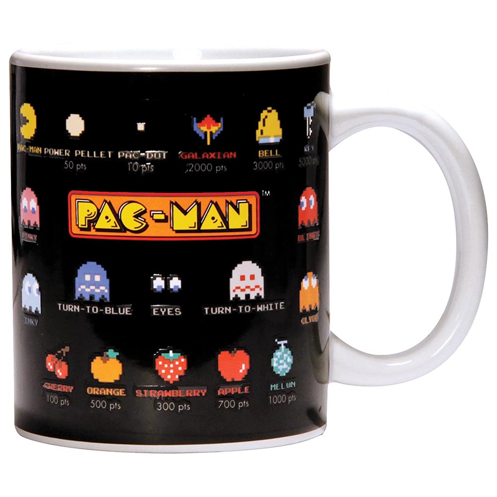 Pac-Man Glossary Heat Change 10 oz Mug Ms Pac-Man Ghosts Midway New MIB Mint