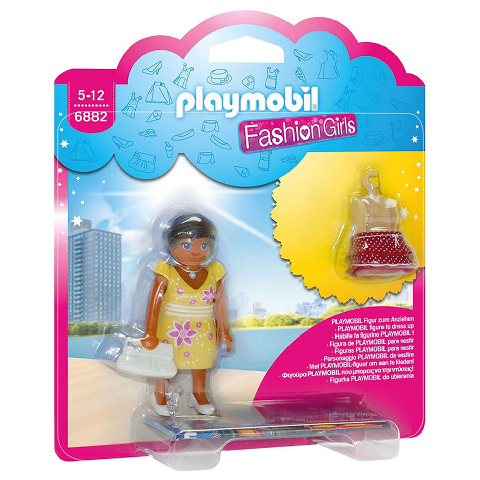 Playmobil,FASHION GIRL,GIRL WITH SODA,REMOVABLE DRESS 