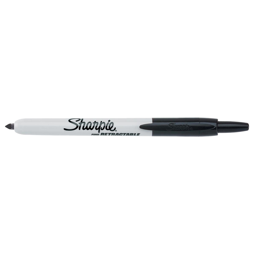 قلم تخطيط قابل للسحب برأس رفيع لون أسود من ماركة شاربي