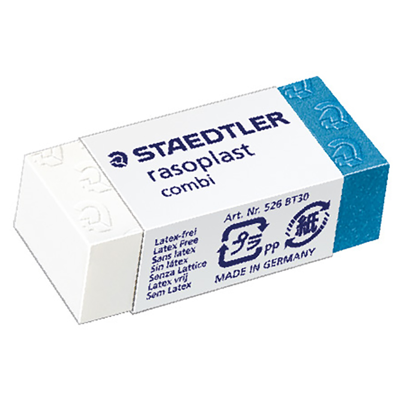 Staedtler Rasoplast Combi Ink and Pencil Eraser Rubber High Quality Performance 