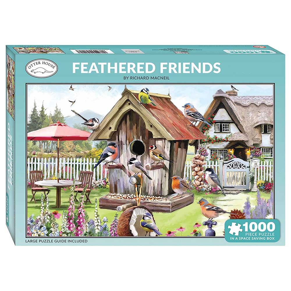 Feathered Friends Otter House 1000 Piece Rectangular Jigsaw