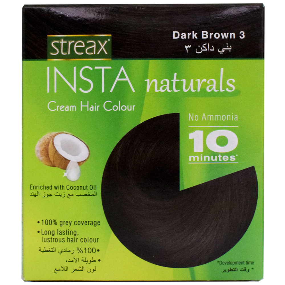 Streax - Insta Cream Hair Colour Dark Brown 15ml | Buy at Best Price from  Mumzworld