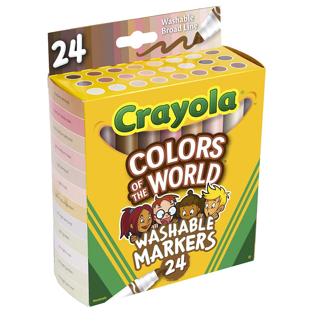 Skin Tones CRAYOLA Multicultural Colors Washable Markers Nontoxic Art Crafts 