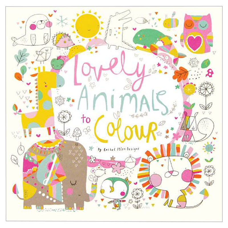 rachel ellen designs  lovely animals coloring book