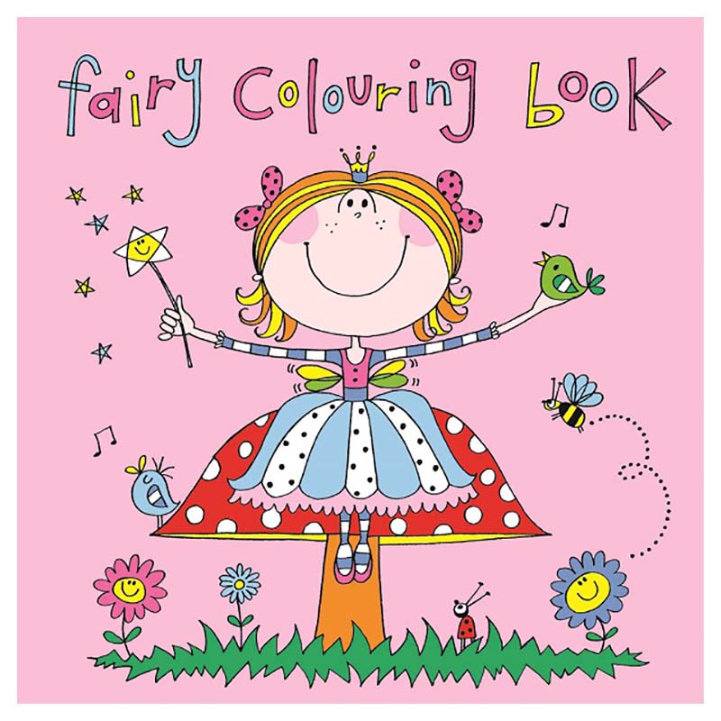 rachel ellen designs  fairy square coloring book  pink
