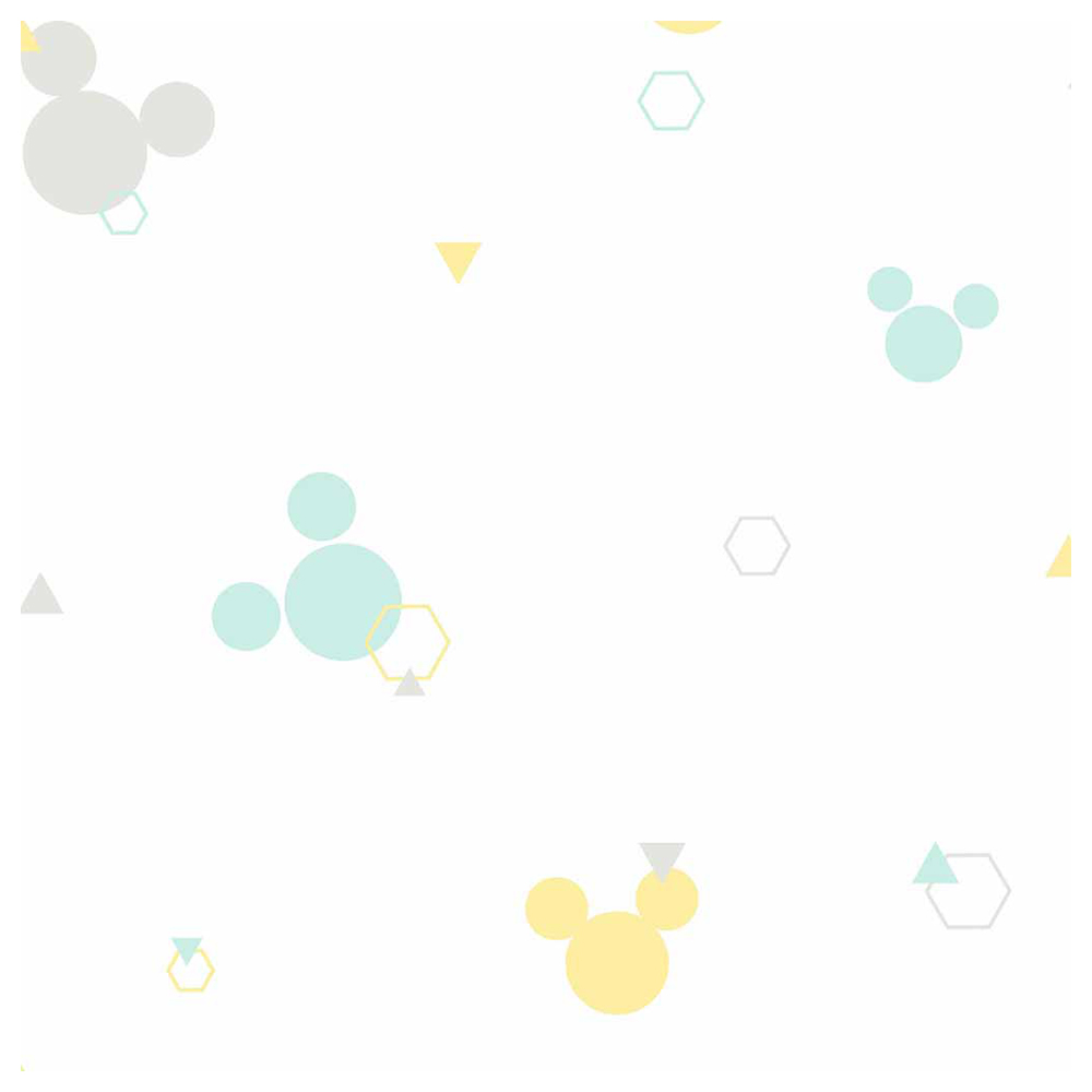 Mickey Mouse - Dots Wallpaper - Light Green | Buy at Best Price from  Mumzworld